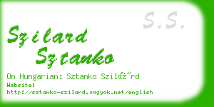 szilard sztanko business card